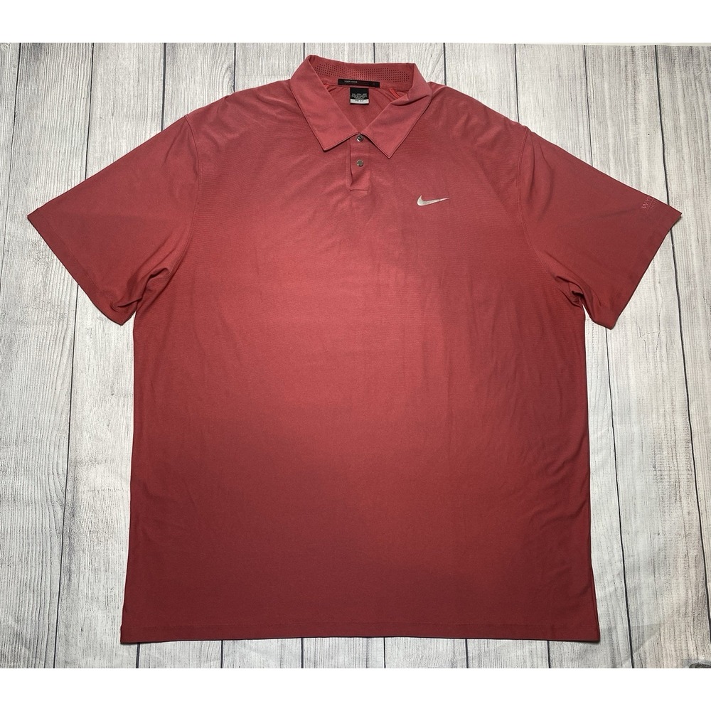 Men 2XL Nike Tiger Woods Collection Dri-FIT Golf Polo Shirt Red Rose 509159-632